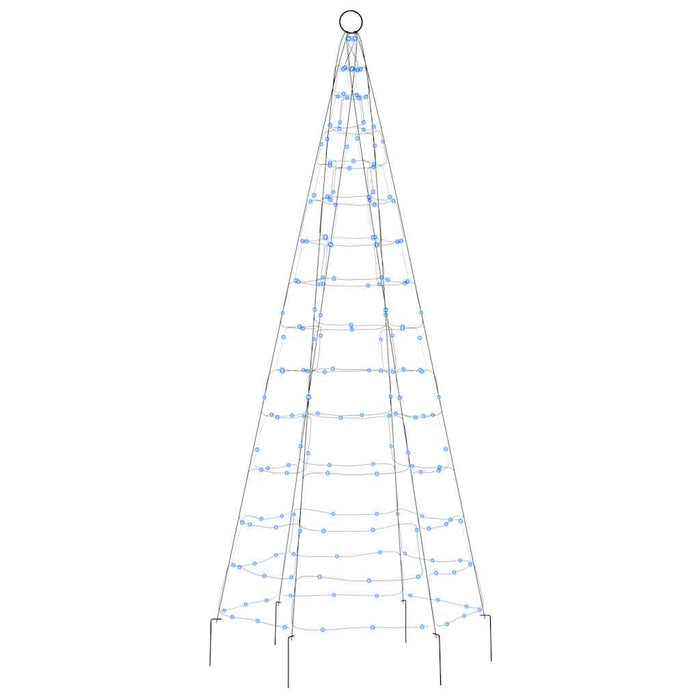 Albero di Natale a LED su Pennone 200 LED Blu 180 cm