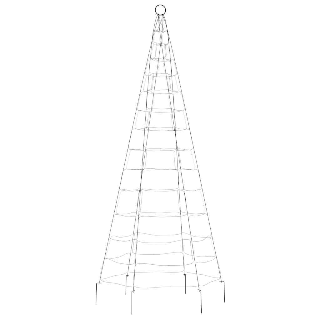 Albero di Natale a LED su Pennone 200 LED Blu 180 cm 358111