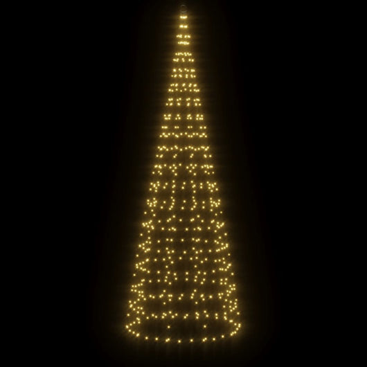 Albero di Natale a LED-Decorazioni natalizie su Pennone 550 LED Bianco Caldo 300 cm