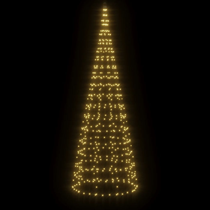Albero di Natale a LED-Decorazioni natalizie su Pennone 550 LED Bianco Caldo 300 cm