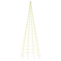 Albero di Natale a LED su Pennone 550 LED Bianco Caldo 300 cm