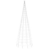 Albero di Natale a LED su Pennone 550 LED Bianco Caldo 300 cm