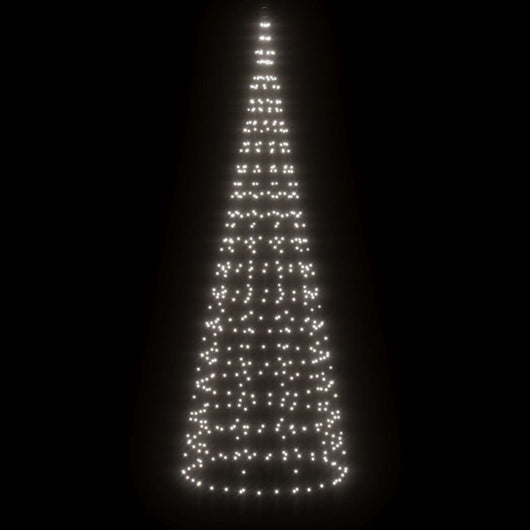 Albero di Natale a LED-Decorazioni natalizie su Pennone 550 LED Bianco Freddo 300 cm