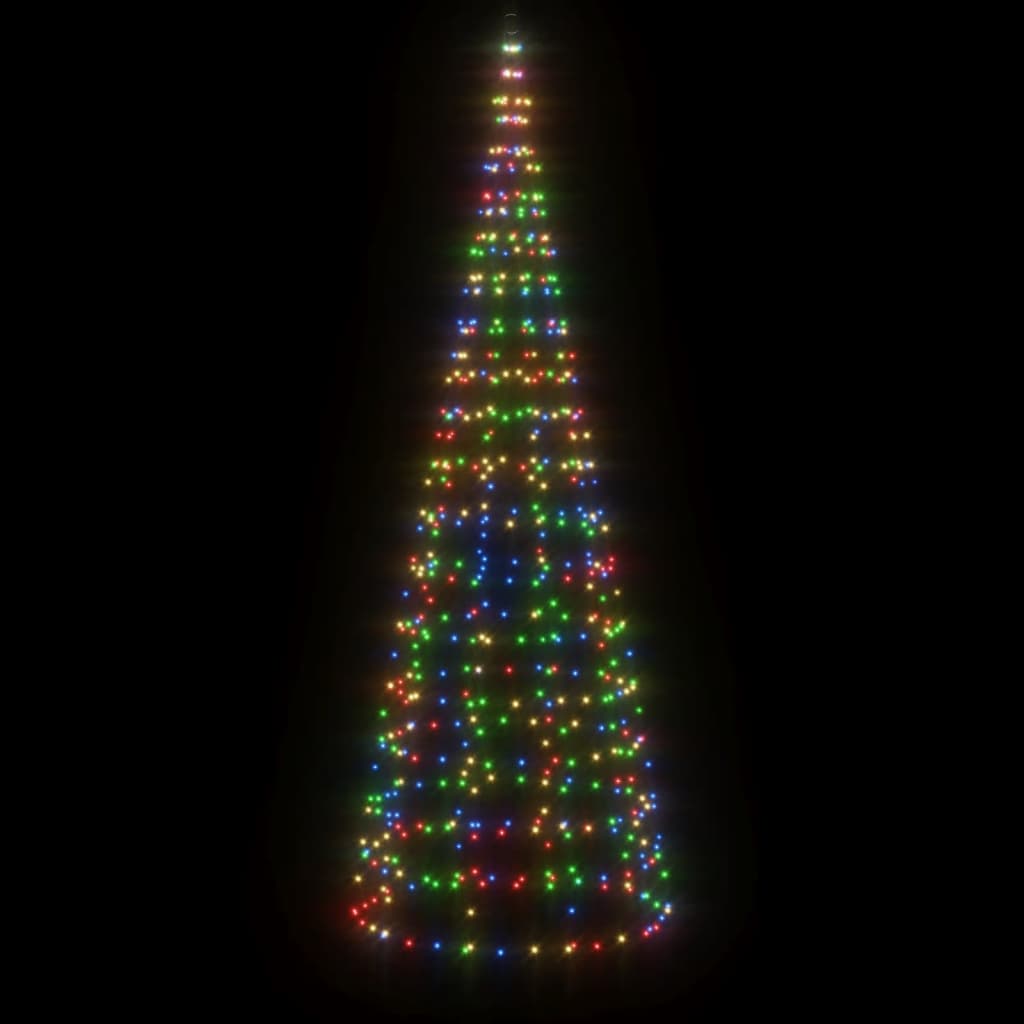 Albero di Natale a LED-Luci decorative natalizie su Pennone 550 LED Colorato 300 cm