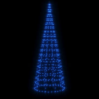 Albero di Natale a LED su Asta della Bandiera 550 LED Blu 300cm 358115