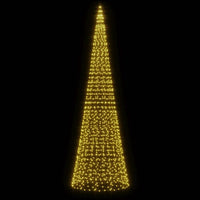 vidaXL Albero di Natale a LED su Pennone 1534 LED Bianco Caldo 500 cm