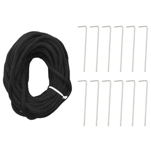 vidaXL Albero di Natale a LED su Pennone 1534 LED Bianco Caldo 500 cm