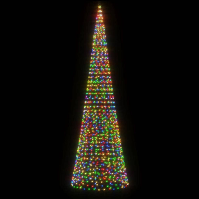 vidaXL Albero di Natale a LED su Pennone 1534 LED Colorato 500 cm