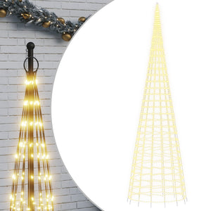 Albero di Natale a LED-Luci decorative natalizie su Pennone 3000 LED Bianco Caldo 800 cm