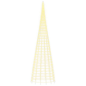 Albero di Natale a LED su Pennone 3000 LED Bianco Caldo 800 cm 358120
