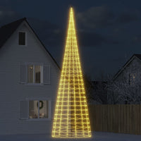 Albero di Natale a LED su Pennone 3000 LED Bianco Caldo 800 cm 358120