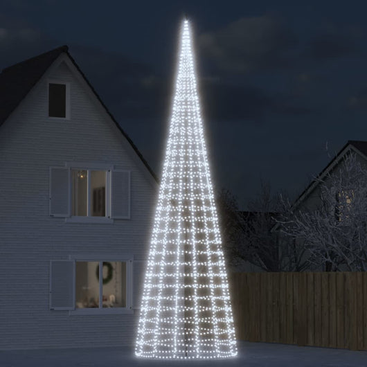 Luce Albero di Natale su Pennone 3000LED Bianco Freddo 800cmcod mxl 83431