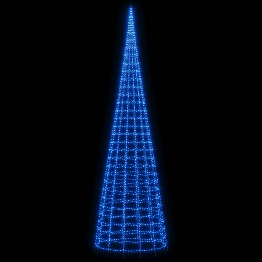 Albero di Natale a LED-Luci decorative natalizie su Pennone 3000 LED Blu 800 cm