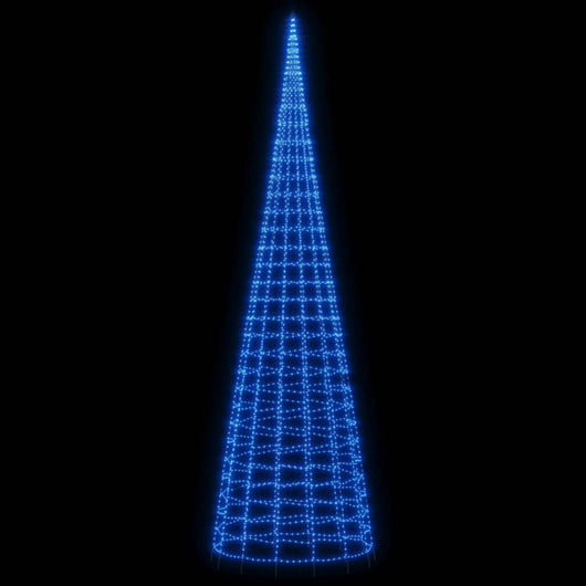 Albero di Natale a LED-Luci decorative natalizie su Pennone 3000 LED Blu 800 cm