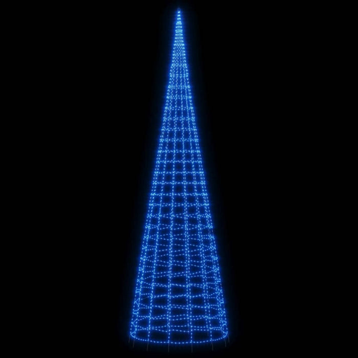 Albero di Natale a LED-Luci decorative natalizie su Pennone 3000 LED Blu 800 cm