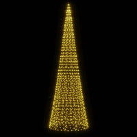 Albero di Natale a LED su asta portabandiera 1534 LED bianco caldo 500 cm 358125