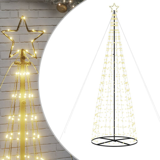 Albero di Natale a LED 570 LED Bianco Caldo 300 cm 358127
