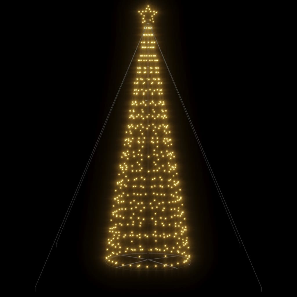 Albero di Natale a LED 570 LED Bianco Caldo 300 cm 358127