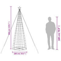 Albero di Natale a LED 570 LED Bianco Caldo 300 cm 358127