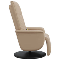 Poltrona Reclinabile Massaggi Poggiapiedi Cappuccino Similpelle 356516