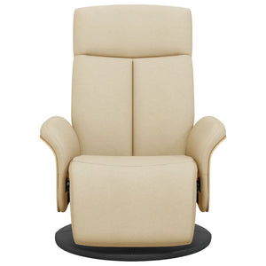 Poltrona Reclinabile con Poggiapiedi Crema in Tessutocod mxl 107841