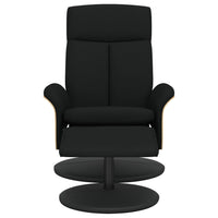 Poltrona Reclinabile con Poggiapiedi Nera in Tessutocod mxl 83974