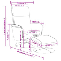 Poltrona con Poggiapiedi Nera in Similpelle 356552
