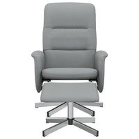 Poltrona Reclinabile con Poggiapiedi Grigio Chiaro in Tessutocod mxl 84045