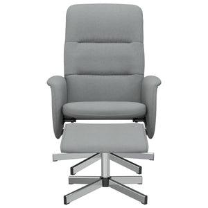 Poltrona Reclinabile con Poggiapiedi Grigio Chiaro in Tessutocod mxl 84045