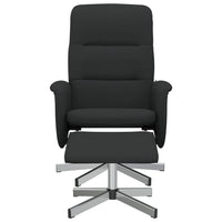 Poltrona Reclinabile con Poggiapiedi Nera in Tessutocod mxl 84044