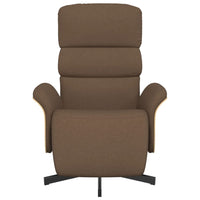 Poltrona Reclinabile con Poggiapiedi Marrone in Tessuto 356604