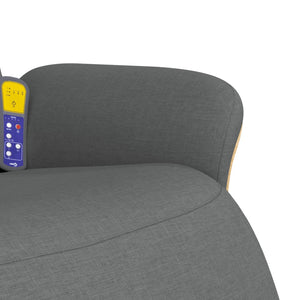 Poltrona Reclinabile Massaggio Poggiapiedi Grigio Scuro Tessuto 356614