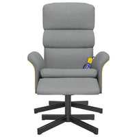 Poltrona Reclinante Massaggio Poggiapiedi Grigio Chiaro Tessutocod mxl 83980