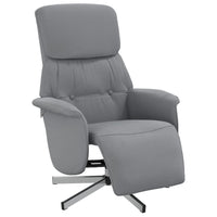 Poltrona Reclinabile con Poggiapiedi Grigio Chiaro in Tessutocod mxl 85570