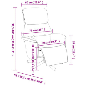 Poltrona Reclinabile con Poggiapiedi Blu in Tessuto