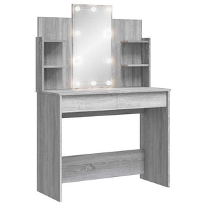 Toeletta con Luci LED Grigio Sonoma 96x40x142 cmcod mxl 130479