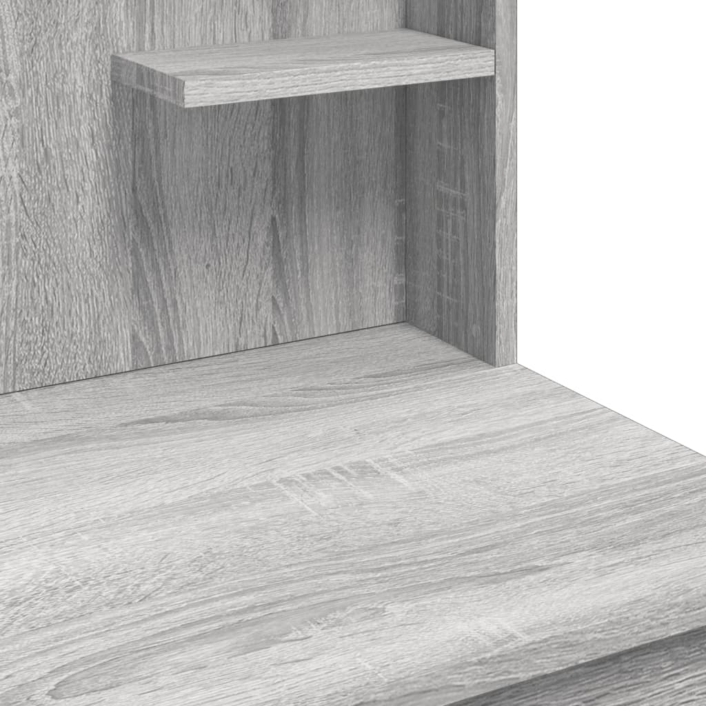 Toeletta con Luci LED Grigio Sonoma 96x40x142 cm 837898