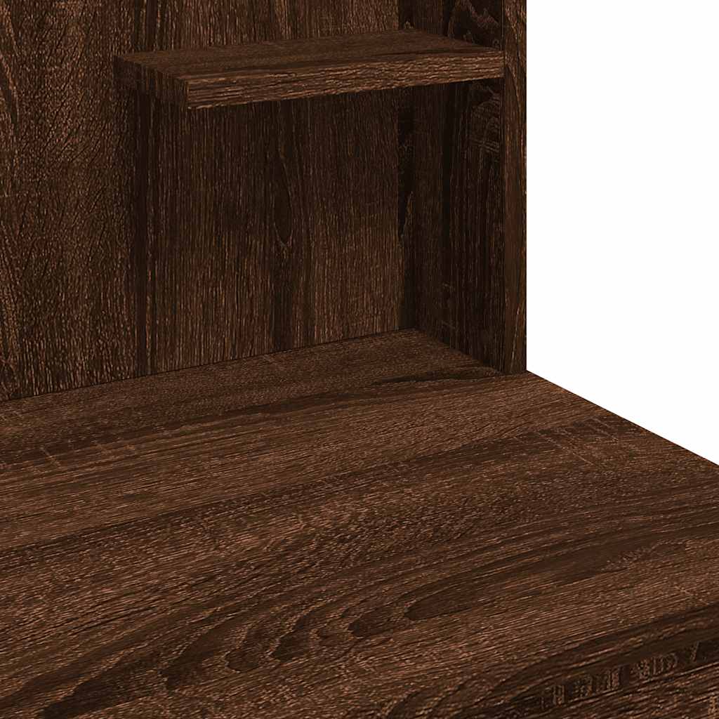 Toeletta con Luci LED Rovere Marrone 96x40x142 cm