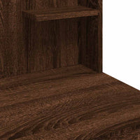 Toeletta con Luci LED Rovere Marrone 96x40x142 cm