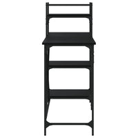 Scrivania per Computer con Scaffali Nera 120x47x109 cm 836213