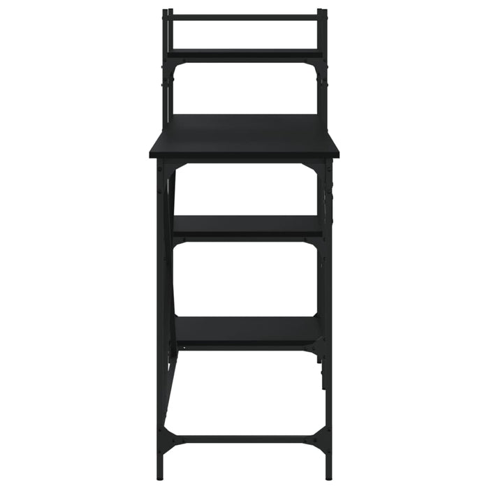 Scrivania per Computer con Scaffali Nera 120x47x109 cm 836213