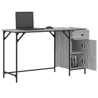 Scrivania Computer Grigio Sonoma 131x48x75 cm Legno Multistrato 836221