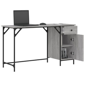 Scrivania Computer Grigio Sonoma 131x48x75 cm Legno Multistrato 836221