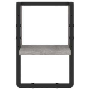 Mensola a Parete con Asta Grigio Sonoma 20x25x30 cm 836276