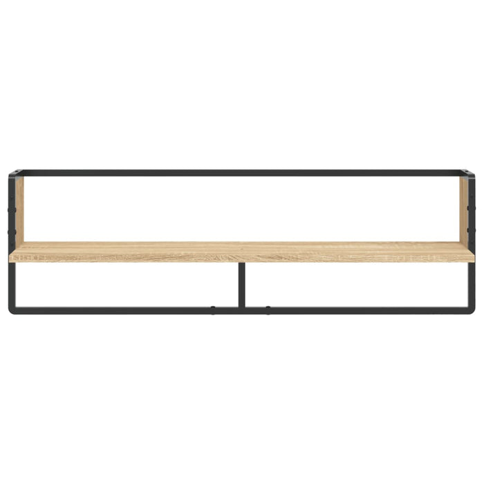 Mensola a Parete con Asta Rovere Sonoma 100x25x30 cm 836294