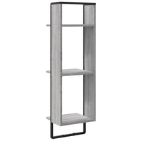 Scaffale Parete 3 Ripiani Grigio Sonoma 30x25x100cm Multistrato 836306
