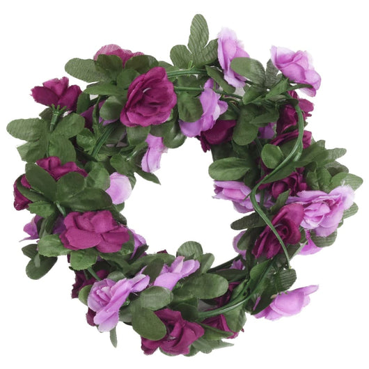 Ghirlande Fiori Artificiali Natale 6 pz-Decorazioni natalizie Viola Chiaro 250 cm