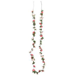 Ghirlande Fiori Artificiali Natale 6 pz Rosa Primavera 250 cm 359038