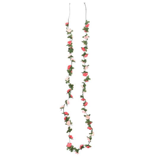 Ghirlande Fiori Artificiali Natale 6 pz Rosa Primavera 250 cm 359038