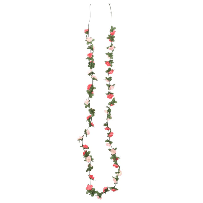Ghirlande Fiori Artificiali Natale 6 pz Rosa Primavera 250 cm 359038